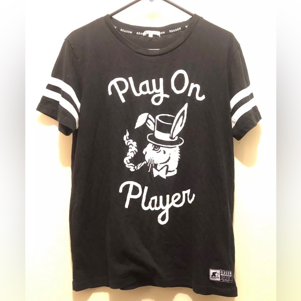 Reason Brand ‘Play On Player’ Black T-Shirt